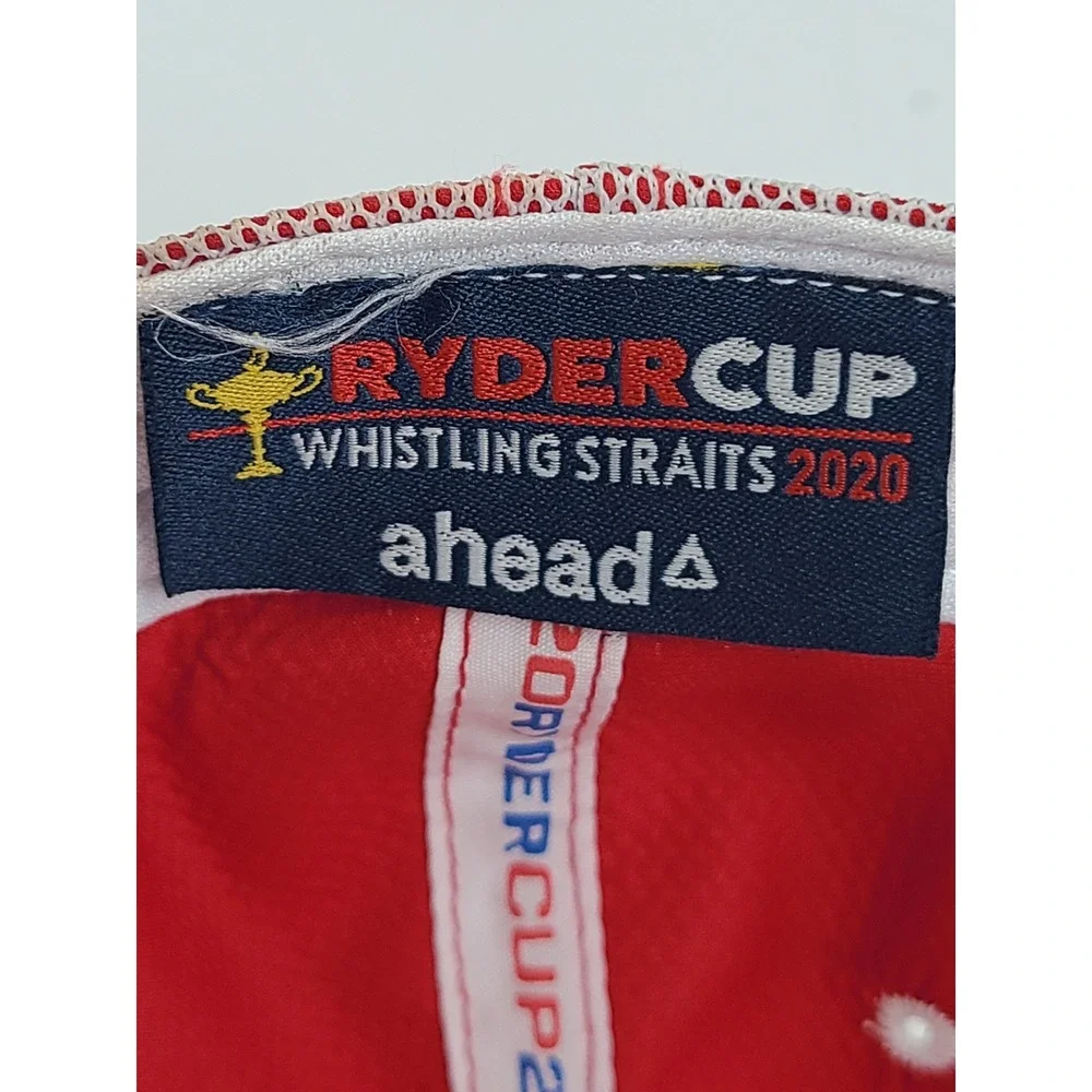 Ahead Ryder Cup 2020 Whistling Straits Red Mesh Trucker Hat UPF 50+ Adjustable
